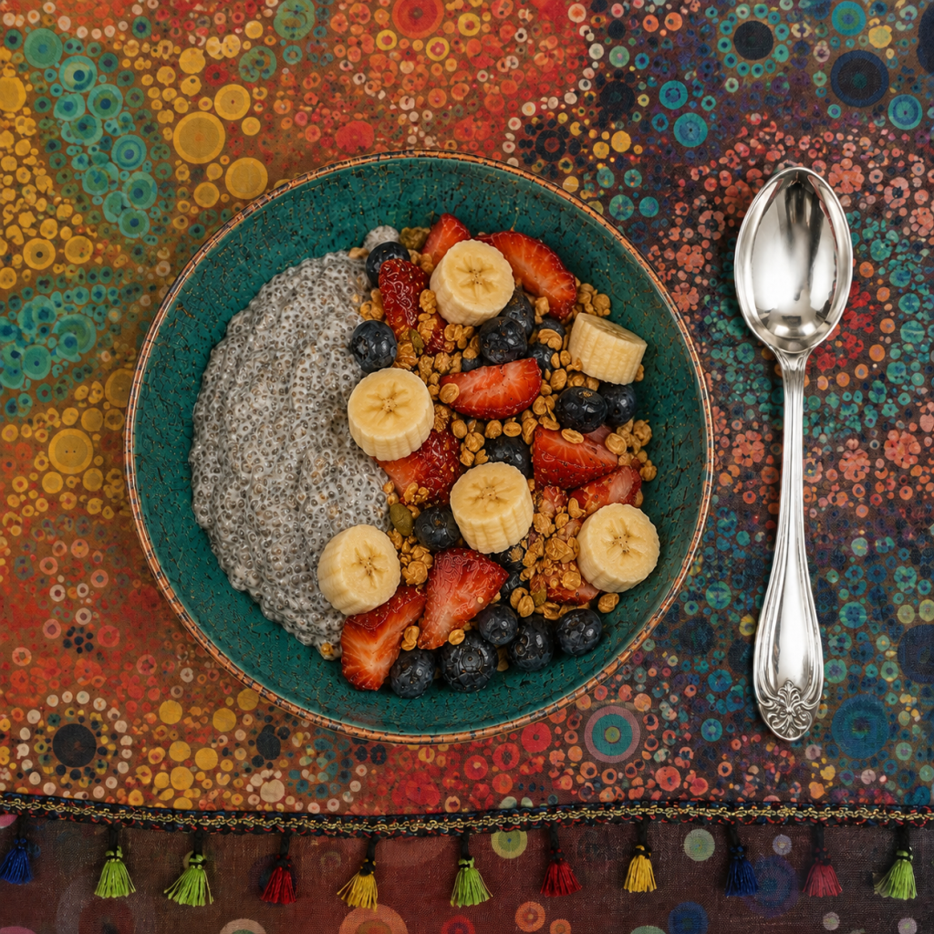 Chia Pudding with fruit post header image